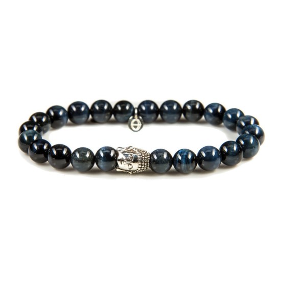 Karma Blue Tigereye silver Buddha 86110 Armband Karma Blue Tigereye silver Buddha 86110 Armband