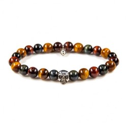 Karma Tigereye Skull 86009 Armband Heren Karma Tigereye Skull 86009 Armband Heren