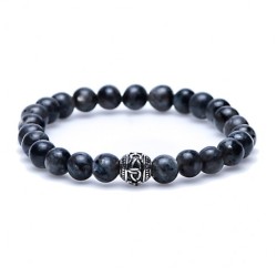 Karma Goodfellas silver round logo Bead 86244 Armand Heren Karma Goodfellas silver round logo Bead 86244 Armand Heren