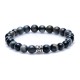 Karma Eagle Eye Silver Cilinder logo Bead 86263 Armband Heren Karma Eagle Eye Silver Cilinder logo Bead 86263 Armband Heren