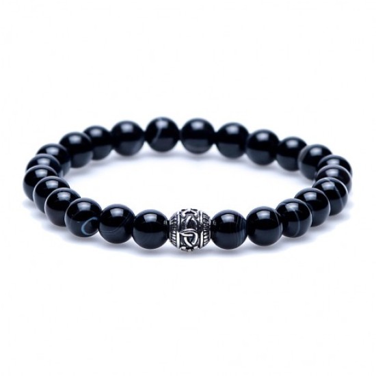 Karma supernova Silver Round Logo Bead 86268 Armband Heren Karma supernova Silver Round Logo Bead 86268 Armband Heren