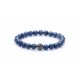 Karma Blue Coral silver round logo bead 86270 Armband Heren Karma Blue Coral silver round logo bead 86270 Armband Heren