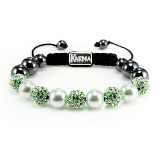 Karma Armband Spiral Green Pearl 21090 Karma Armband Spiral Green Pearl 21090