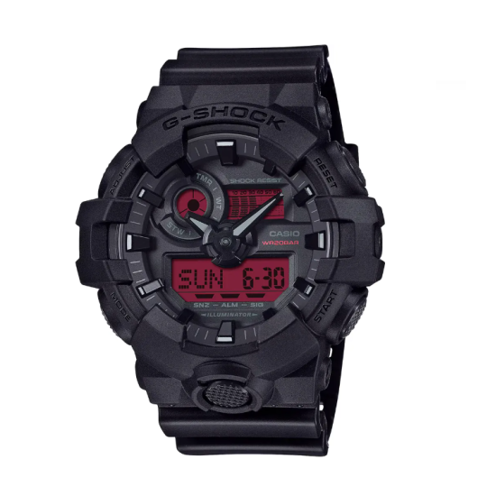 G-Shock GA-700BBR-1AER Black & Bold Red Horloge