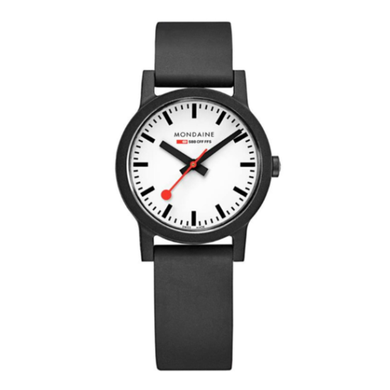 Mondaine MS1.32110.RB Essence Swiss Horloge Mondaine MS1.32110.RB Essence Swiss Horloge