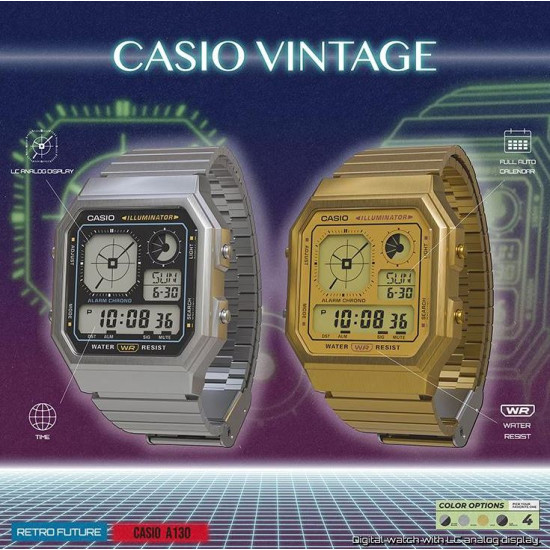 Casio Vintage A130WEG-9AEF Sporthorloge