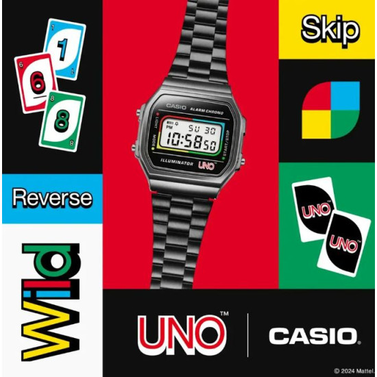 Casio A168WEUC-1AER Mattel,s UNO