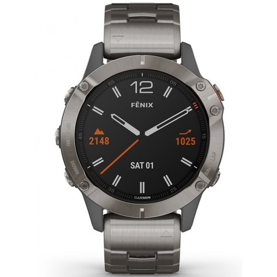 Garmin 010-02158-23 Fenix 6 GPS Smart Titanium 47mm Garmin 010-02158-23 Fenix 6 GPS Smart Titanium 47mm