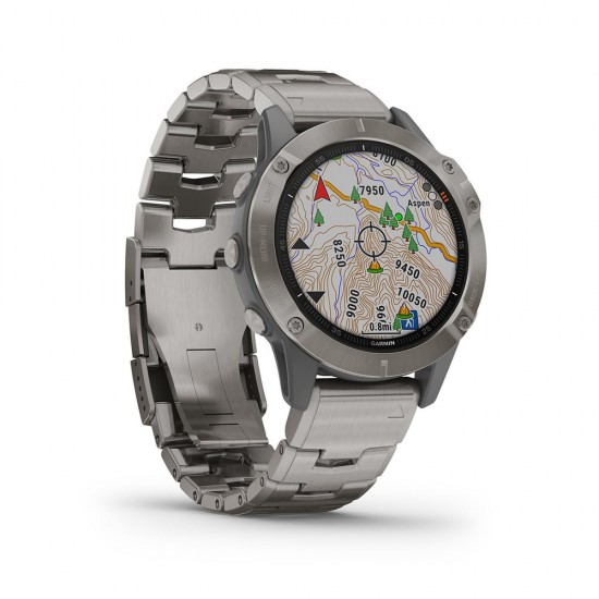 Garmin 010-02158-23 Fenix 6 GPS Smart Titanium 47mm Garmin 010-02158-23 Fenix 6 GPS Smart Titanium 47mm
