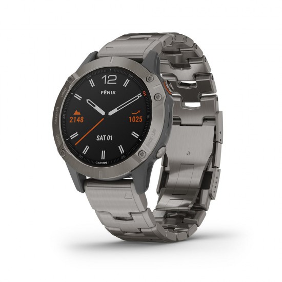 Garmin 010-02158-23 Fenix 6 GPS Smart Titanium 47mm Garmin 010-02158-23 Fenix 6 GPS Smart Titanium 47mm